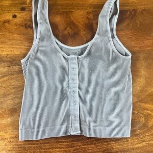 RUE 21 Light brown tank top with buttons. SUPER flattering and easy to style.